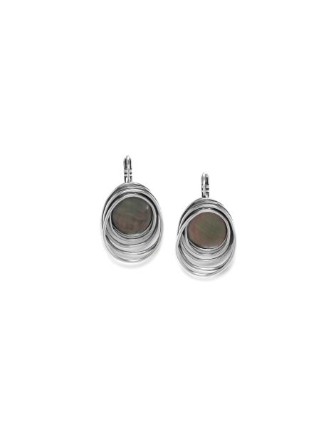 TYPHOON Boucles D'Oreilles Dormeuses Argent Ori Tao
