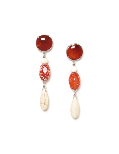 TERRA COTTA Boucles D'Oreilles Longues Nature Bijoux