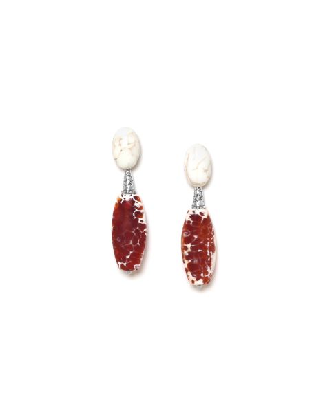 TERRA COTTA Boucles D'Oreilles Top Ovale Nature Bijoux