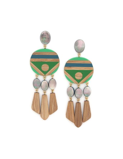 KORUBO Boucles D'Oreilles Grand Modèle Nature Bijoux