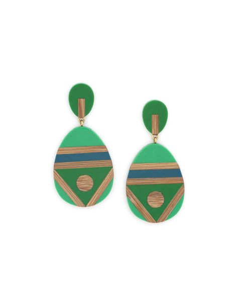 KORUBO Boucles D'Oreilles Grosse Goutte Nature Bijoux