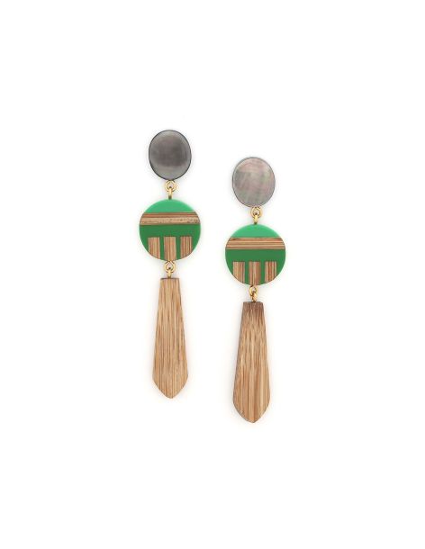 KORUBO Boucles D'Oreilles 3 Eléments Nature Bijoux