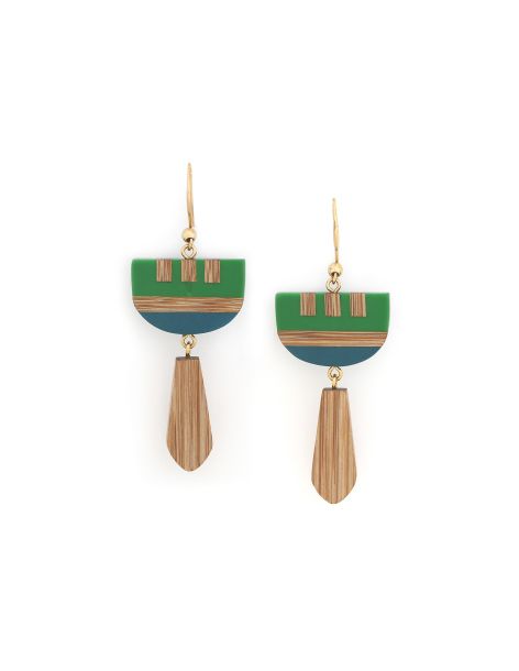 KORUBO Boucles D'Oreilles Crochets Nature Bijoux