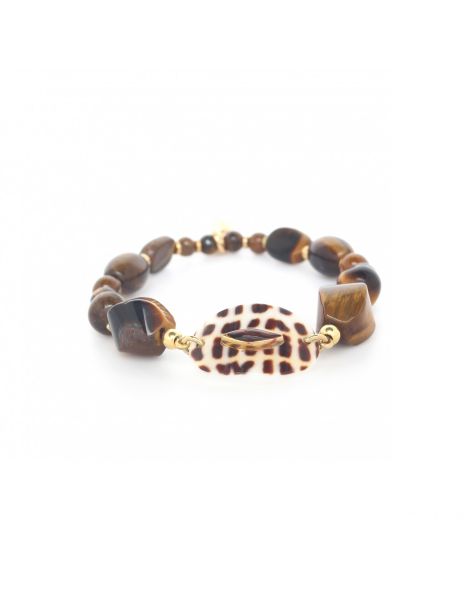 CONIDAE Bracelet Oeil De Tigre Nature Bijoux