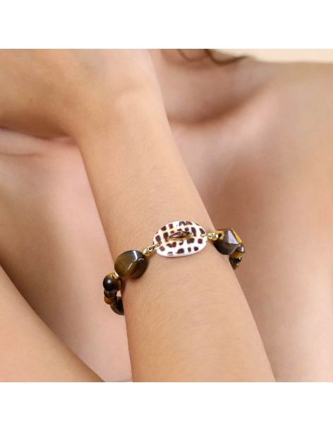 CONIDAE Bracelet Oeil De Tigre Nature Bijoux 2