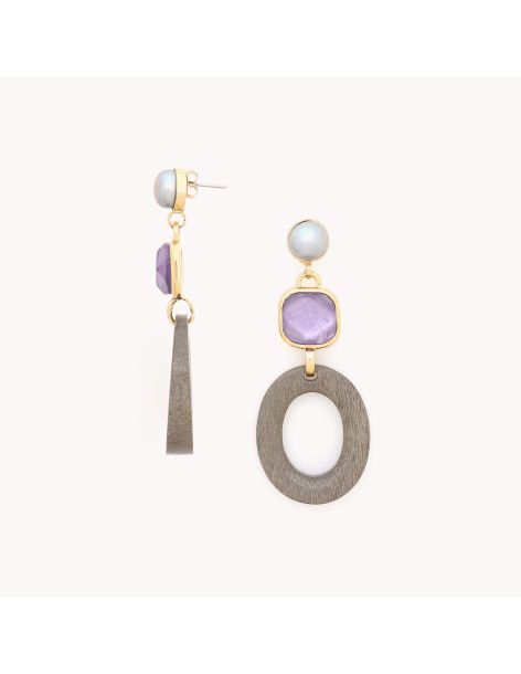 LAVANDER Boucles D'Oreilles 3 Eléments Nature Bijoux 2