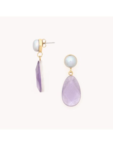 LAVANDER Boucles D'Oreilles Goutte Nature Bijoux 2