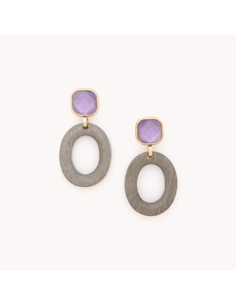 LAVANDER Boucles D'Oreilles Anneau Nature Bijoux