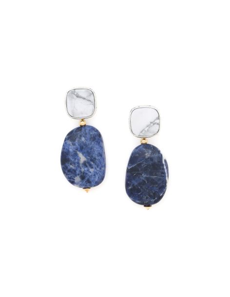 ARCTIQUE Boucles D'Oreilles Top Howlite Nature Bijoux