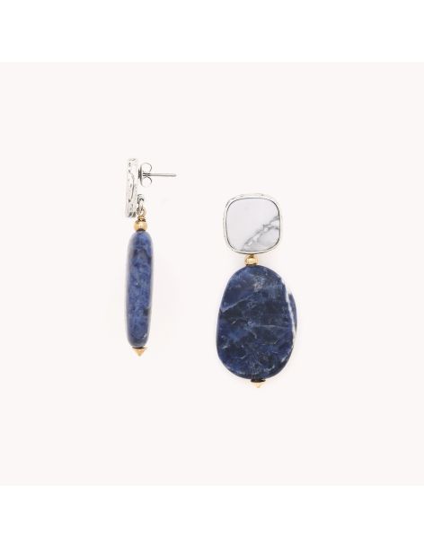 ARCTIQUE Boucles D'Oreilles Top Howlite Nature Bijoux 2