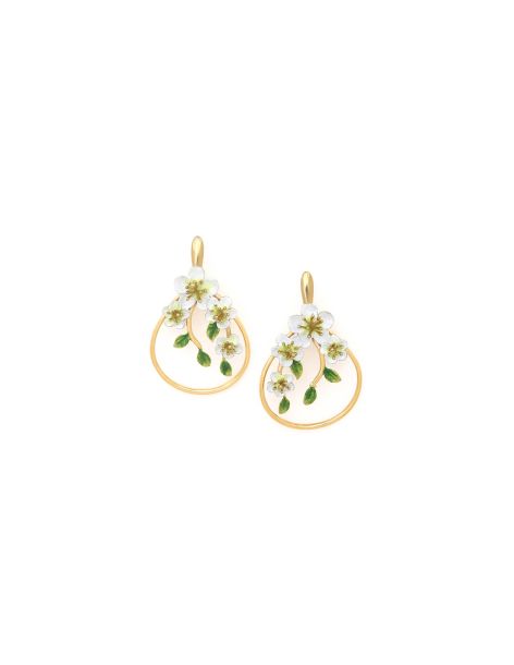HANA Boucles D'Oreilles Goutte et Fleurs Franck Herval