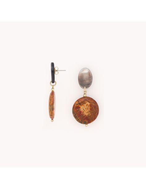 L'ILE ROUSSE Boucles D'Oreilles Disque Nature Bijoux 2