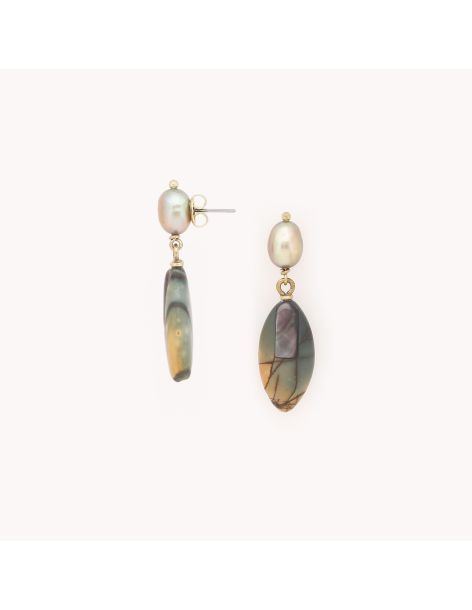 L'ILE ROUSSE Boucles D'Oreilles Top Perle Nature Bijoux 2