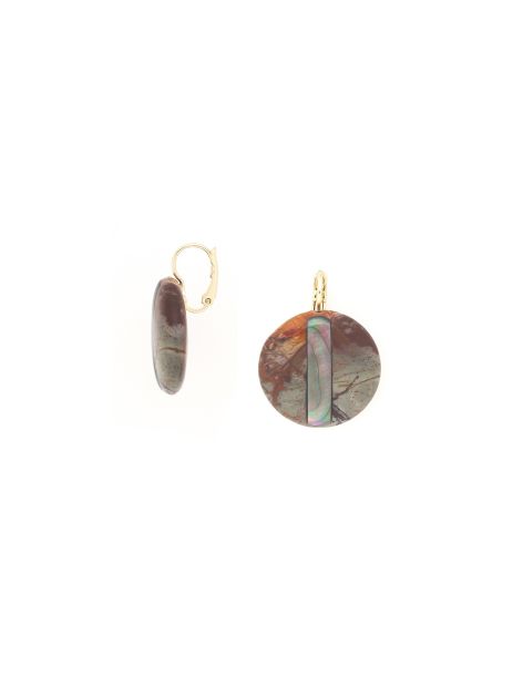 L'ILE ROUSSE Boucles D'Oreilles Dormeuses Nature Bijoux