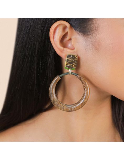 KOMODO Boucles D'Oreilles Gitanes Nature Bijoux 2