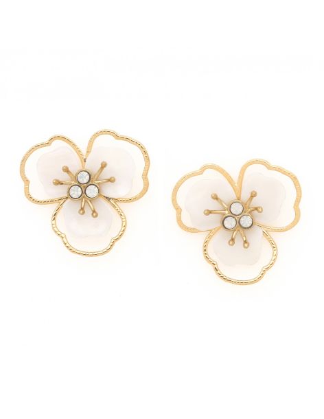 LISETTE Boucles D'Oreilles Fleur Grand Modèle Franck Herval